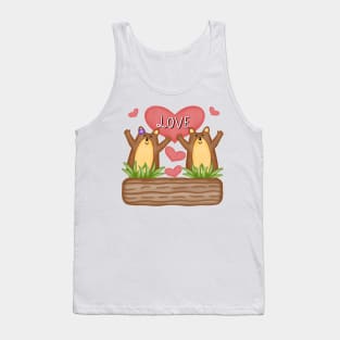 Happy love groundhog Tank Top